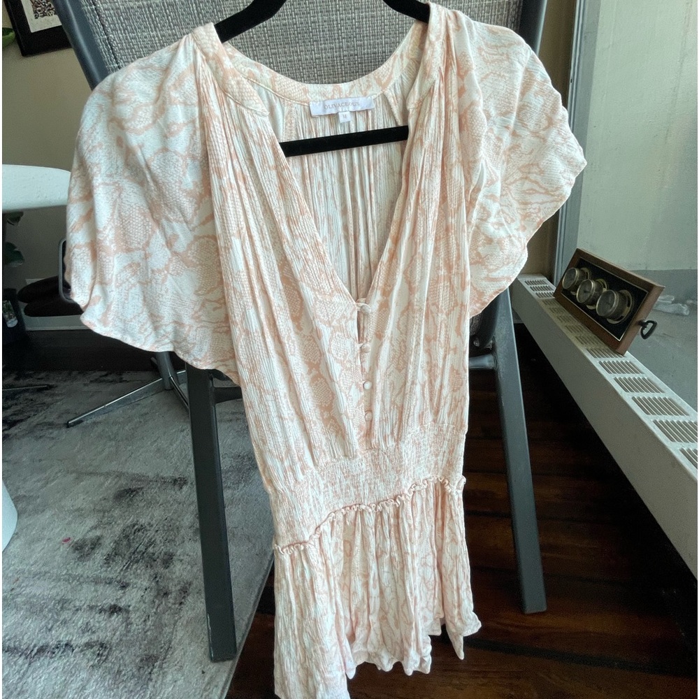 Olivaceous snake skin drop waist dress